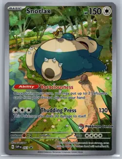 Pokemon Scarlet & Violet Promo - Snorlax 051 Pokemon Center Stamp NM - Image 1