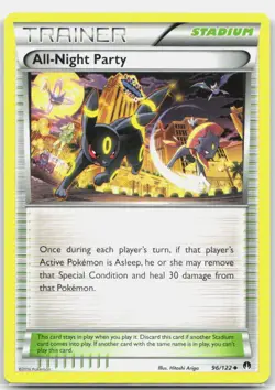 All-Night Party 96/122 Uncommon BREAKpoint Pokemon Lightly Played - Image 1