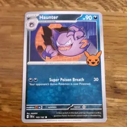 POKEMON TCG GASTLY 2024 TRICK OR TRADE 102/162 & HAUNTER 103/162 PUMPKIN STAMP - Image 2