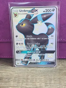 Pokemon Umbreon GX SV69/SV94 Hidden Fates Shiny Vault Shiny Holo Rare 200 HP GX - Image 1