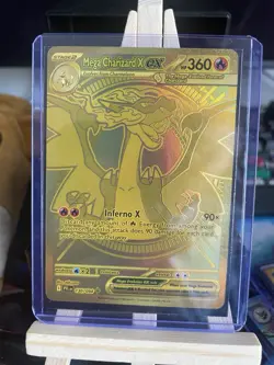 Mega Charizard X EX 130/094 Phantasmal Flames Gold Hyper Rare Pokemon Card TCG - Image 1