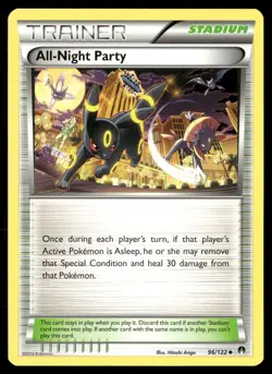 All-Night Party 96/122 Uncommon BREAKpoint Pokemon Lightly Played - Image 1