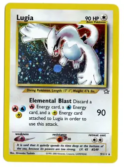 2000 POKEMON NEO GENESIS HOLO LUGIA 9/111 LP w/ SWIRL - Image 1