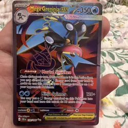 Pokemon TCG Mega Greninja EX 100/086 CRI Secret Rare Holo Stage 2 HP350 EN - Image 2