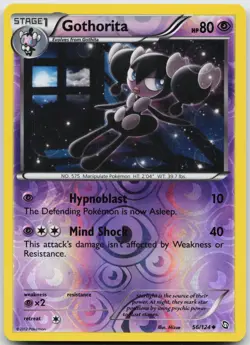 Gothorita 56/124 Uncommon Dragons Exalted Pokemon Reverse Holo Near Mint - Image 1