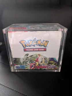Pokemon TCG Scarlet & Violet Base Set Booster Box Sealed with Acrylic Case - Image 1