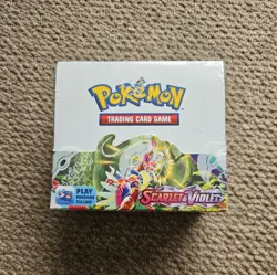 Pokemon Scarlet and Violet Base Set Booster Box Sealed Small Rip - Image 1