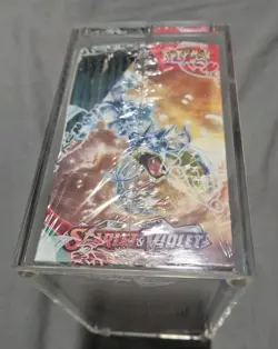 Pokemon TCG Scarlet Violet Base Set Booster Box Factory Sealed + Acrylic Case - Image 5