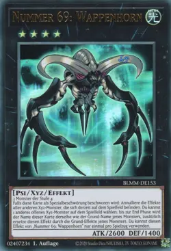 yugioh 1x Nummer 69: Wappenhorn BLMM-DE153 ULTRA 1AUFLAGE DEUTSCH - Image 1
