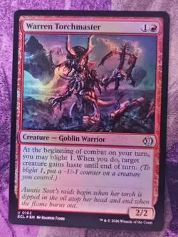 Warren Torchmaster 163 Uncommon Lorwyn Eclipsed Magic: The Gathering Foil NM - Image 1