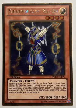 YuGiOh! Thunder King Rai-Oh | PGLD-EN075 Premium Gold 1st Edition NM - Image 1