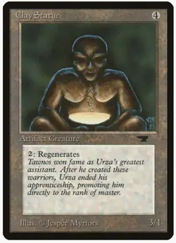 x1 Clay Statue Antiquities Moderate Play MTG Magic The Gathering - Image 1