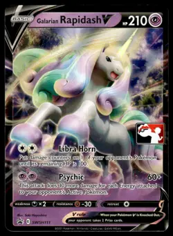 Pokemon TCG Prize Pack Series Cards #SWSH111 Galarian Rapidash NM - Image 1