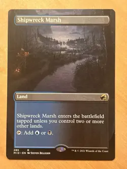 MTG Magic the Gathering Shipwreck Marsh Borderless Innistrad: Midnight Hunt NM - Image 1