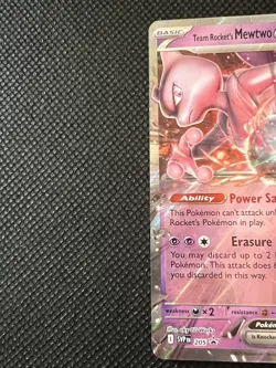 Pokemon Card TCG - Team Rocket's Mewtwo EX SVP 205 - Black Star Promo - NM ⭐ - Image 4