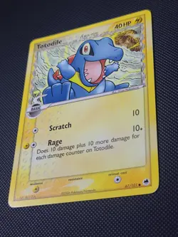 Pokemon TCG - Totodile - 67/101 - EX Dragon Frontiers - LP Common (2006) - Image 3