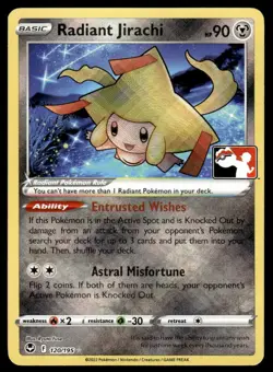 Pokemon TCG Prize Pack Series Cards #120/195 Radiant Jirachi NM - Image 1