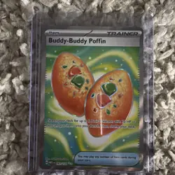 Pokemon Buddy-Buddy Poffin Ultra Rare Holo Trainer 167/132 Me01 Mega Evolution - Image 1