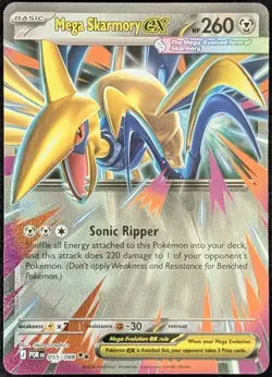Mega Skarmory ex 055/088 Perfect Order RR Double Rare Pokemon Card NM - Image 1
