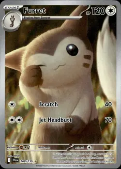 Furret 168 Journey Together Full Art Illustration Rare Near Mint Pokemon TCG - Image 1