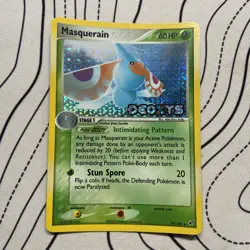 Pokemon Card Masquerain 39/107 ex Reverse Holo Deoxys Vintage MP 2005 - Image 1