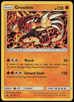 Groudon 81/168 MP Celestial Storm Rare Holo Pokemon - Image 1