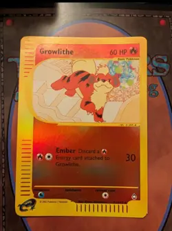 Pokemon Aquapolis Growlithe E-Reader [Reverse Holo] 51/147 - Image 1