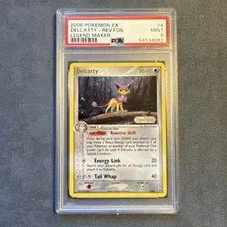 2006 Pokemon EX Legend Maker Delcatty Reverse Foil 4/92 PSA 9 Mint - Image 1