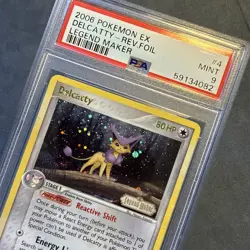 2006 Pokemon EX Legend Maker Delcatty Reverse Foil 4/92 PSA 9 Mint - Image 2