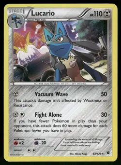 Lucario Holo 63/124 XY - Fates Collide Pokemon - Image 1