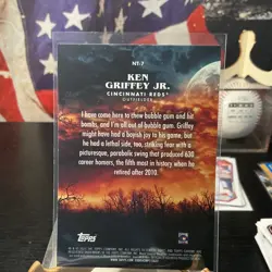 Topps 2025 Chrome Update Ken Griffey Jr Night Terrors Insert NT-7 Reds - Image 2