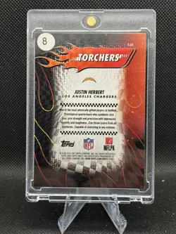 2026 Topps Finest Football Justin Herbert Torchers Xfractor - Chargers - Image 2