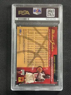 NBA Card PSA 8 NM-MT Michael Jordan Ultra 1998 Fleer Chicago Bulls #85 - Image 2