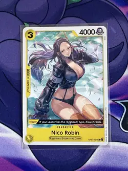 One Piece Card Game Pre-release Stamp Nico Robin Op07-104 - Image 1