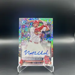Nathan Church 2025 Bowman Chrome Mini Diamond Auto Rookie 42/100 #NCH Cardinals - Image 1