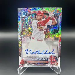 Nathan Church 2025 Bowman Chrome Mini Diamond Auto Rookie 42/100 #NCH Cardinals - Image 3