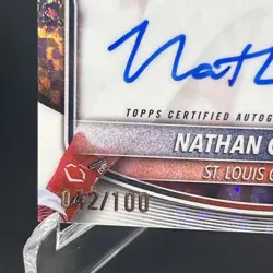 Nathan Church 2025 Bowman Chrome Mini Diamond Auto Rookie 42/100 #NCH Cardinals - Image 4
