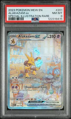 PSA 8 Pokemon Alakazam Ex Scarlet & Violet 151 Special Illustration 201/165 - Image 1