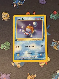Pokemon Cards Squirtle 68/82 Team Rocket FIRST EDITION - (NM-) - Image 1