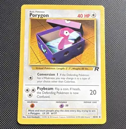 Pokemon Porygon Team Rocket Common Regular Unlimited English 48/82 2000 - Image 1