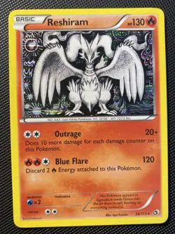 Reshiram 28/113 Holo Rare Legendary Treasures Pokemon Card - Near Mint - Image 1