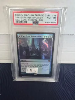 PSA 8 2020 MTG Zendikar Rising Sea Gate Restoration Foil - Image 1