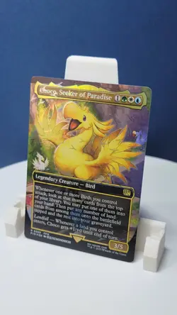 MTG English Choco, Seeker of Paradise (Borderless) (Chocobo Track Foil) NM Foil - Image 1