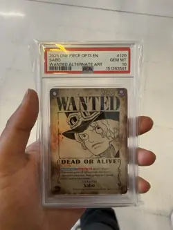 Sabo OP13-120 SP Wanted Poster Alternate Art Carrying On his Will PSA 10 - Image 2