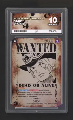 Sabo OP13-120 SP Wanted Poster Alternate Art Carrying On his Will TCG ACE 10 - Image 1