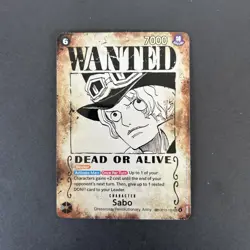 Sabo OP13-120 SP Wanted Poster Alternate Art English Carrying On his Will TCG - Image 1