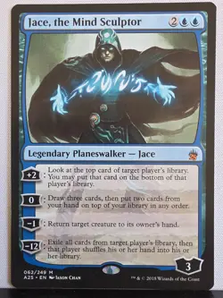 Jace, the Mind Sculptor #62, Masters 25 Near Mint, Magic the Gathering - Image 1