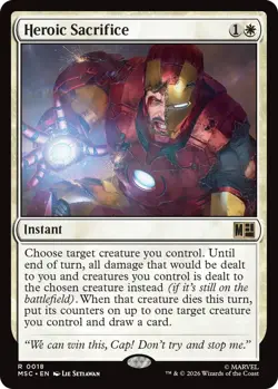 Mint/Near-Mint, English - 1 x MTG Heroic Sacrifice Commander: Marvel Super Heroe - Image 1