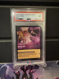 MAMA ODIE - SOLITARY SAGE DISNEY LORCANA: EN 6: 57/204 FOIL PSA 9 MINT - Image 1