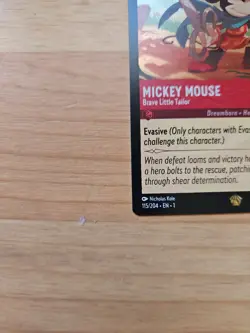 Disney Lorcana Mickey Mouse Brave Little Tailor 115/204 Foil Legendary NM - Image 2